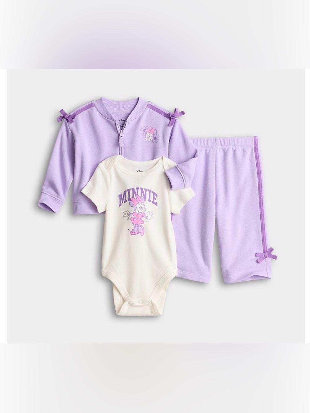 Disney Baby Girls Jumping Beans Minnie Mouse 3-Piece French Terry Set